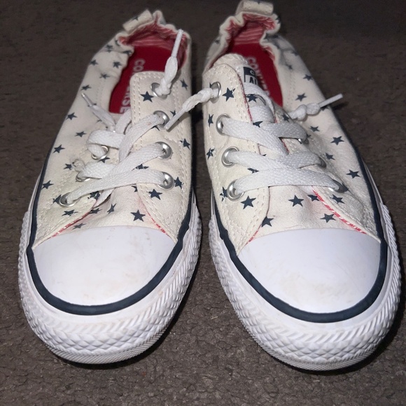 Converse All Star Sneakers White and Blue Stars - Picture 4 of 6